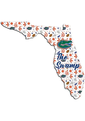 Florida Gators 24 Inch Floral State Wall Art