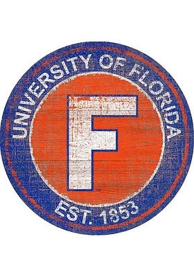 Florida Gators Round Heritage Logo Sign - Orange