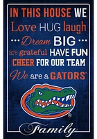 Florida Gators In This House 17x26 Sign - Orange