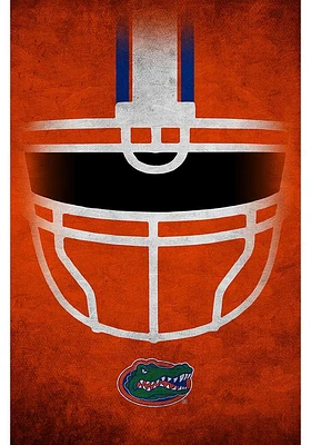Florida Gators Ghost Helmet 17x26 Sign - Orange