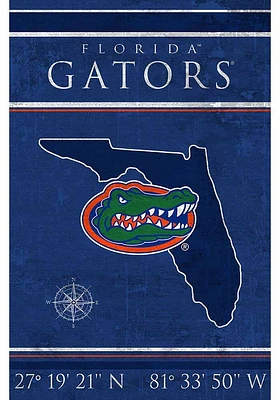 Florida Gators Coordinates 17x26 Sign - Orange