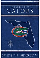 Florida Gators Coordinates 17x26 Sign - Orange