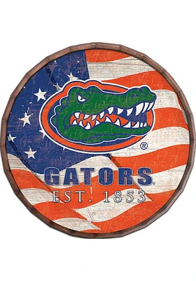 Florida Gators Flag 24 Inch Barrel Top Sign - Orange