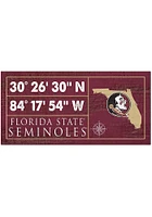 Florida State Seminoles Horizontal Coordinate Sign - Maroon