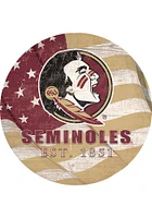 Florida State Seminoles 24in Flag Circle Sign - Maroon