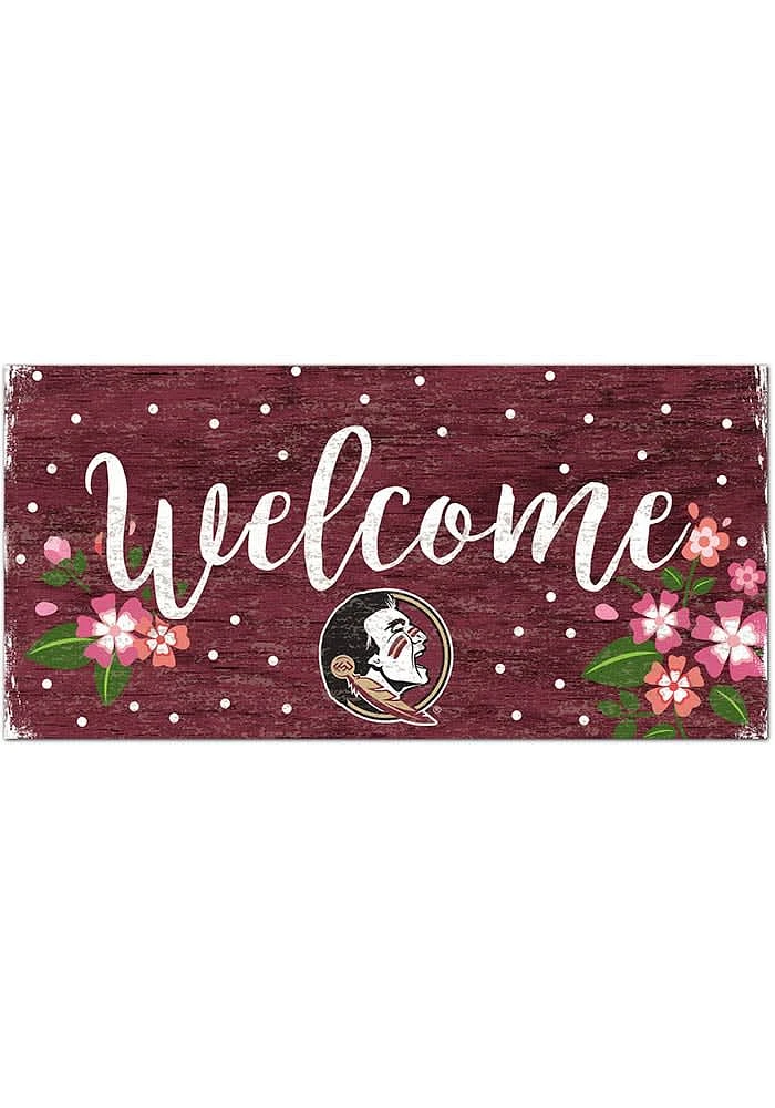 Florida State Seminoles Welcome Floral Sign - Maroon