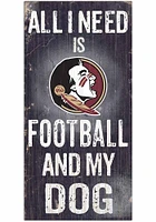Florida State Seminoles Football and My Dog Sign - Maroon