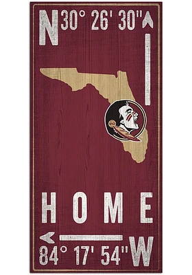 Florida State Seminoles Coordinate Sign - Maroon