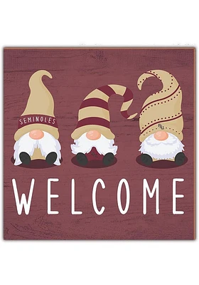 Florida State Seminoles Welcome Gnomes Sign - Maroon
