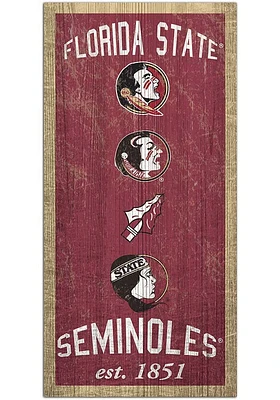 Florida State Seminoles Heritage 6x12 Sign - Maroon