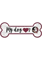 Florida State Seminoles Dog Bone 6x12 Sign - Maroon