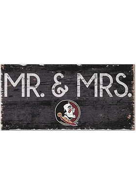 Florida State Seminoles Mr and Mrs Sign - Maroon