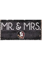 Florida State Seminoles Mr and Mrs Sign - Maroon