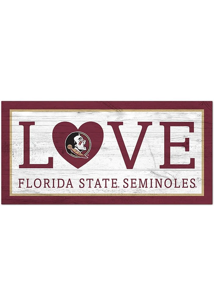 Florida State Seminoles Love 6x12 Sign - Maroon