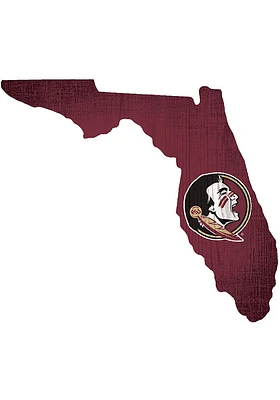 Florida State Seminoles State Cutout Sign - Maroon