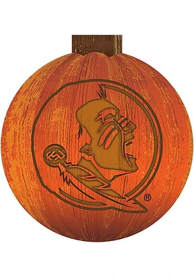 Florida State Seminoles Halloween Pumpkin Sign - Maroon