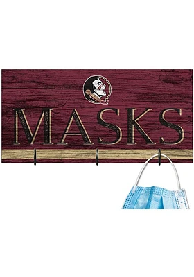 Florida State Seminoles Team Color Mask Holder Sign - Maroon
