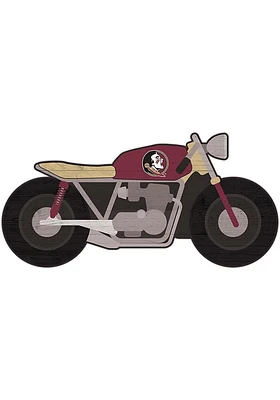 Florida State Seminoles Motorcycle Cutout Sign - Maroon