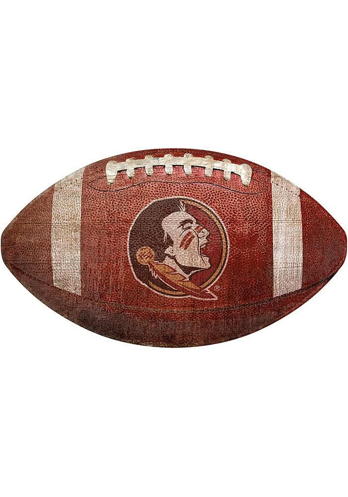 Florida State Seminoles Baseball Shaped Sign - Maroon