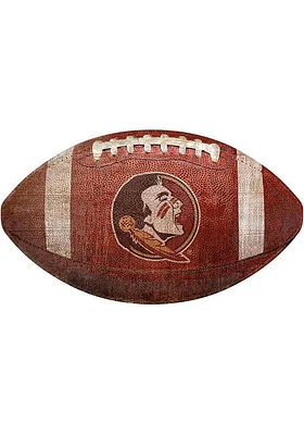 Florida State Seminoles Baseball Shaped Sign - Maroon