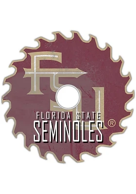 Florida State Seminoles Rust Circular Saw Sign - Maroon