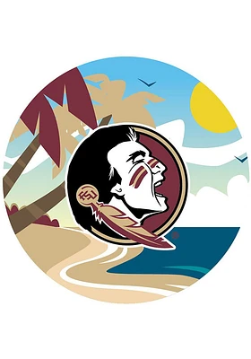 Florida State Seminoles Landscape Circle Sign - Maroon