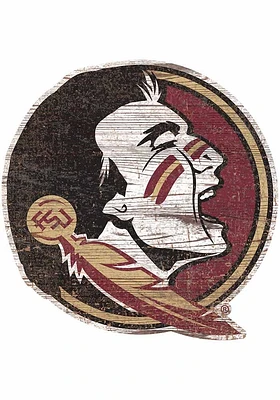 Florida State Seminoles Team Logo 8 Inch Cutout Sign - Maroon