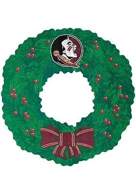 Florida State Seminoles Team Wreath 16 Inch Sign - Maroon