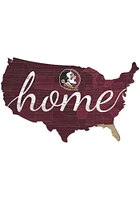 Florida State Seminoles USA Shape Cutout Sign - Maroon