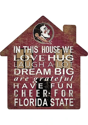 Florida State Seminoles 12 inch House Sign - Maroon