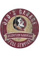 Florida State Seminoles Dads Garage Sign - Maroon