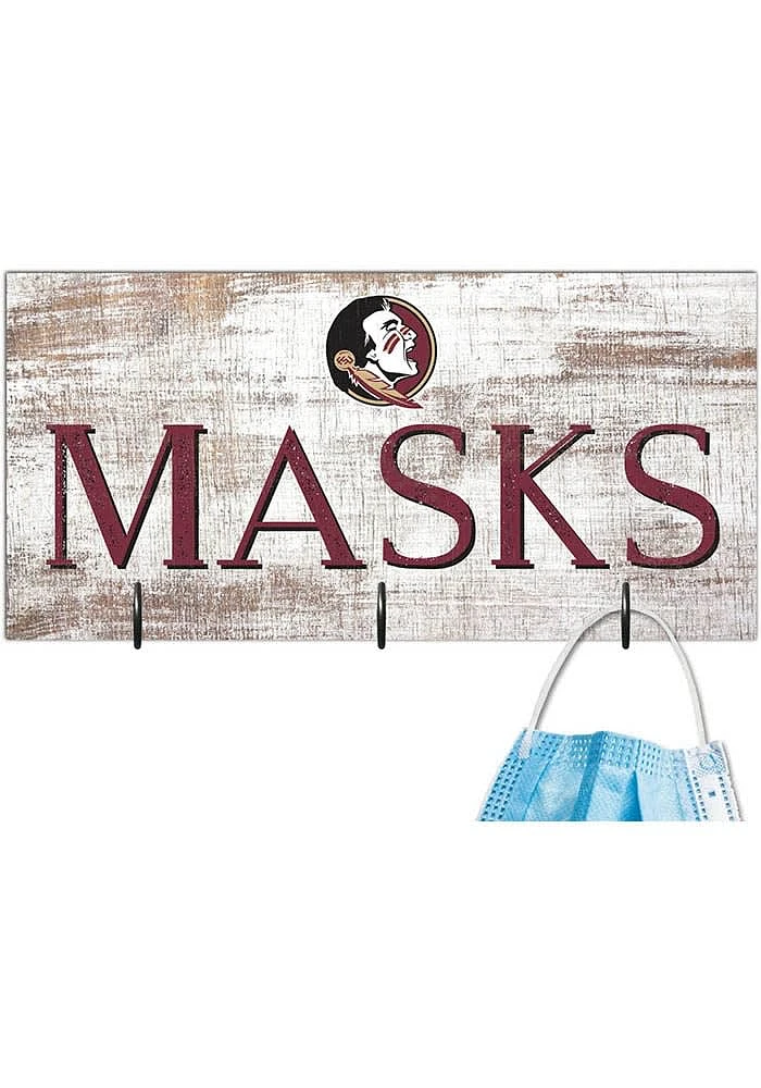 Florida State Seminoles Mask Holder Sign - Maroon