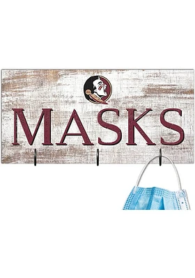 Florida State Seminoles Mask Holder Sign - Maroon