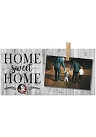 Florida State Seminoles Home Sweet Home Clothespin Picture Frame - Maroon