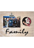 Florida State Seminoles Family Burlap Clip Picture Frame - Maroon