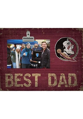 Florida State Seminoles Best Dad Clip Picture Frame - Maroon