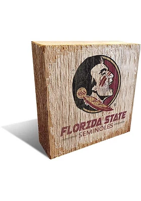 Florida State Seminoles Logo Block Sign - Maroon