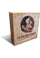Florida State Seminoles Logo Block Sign - Maroon
