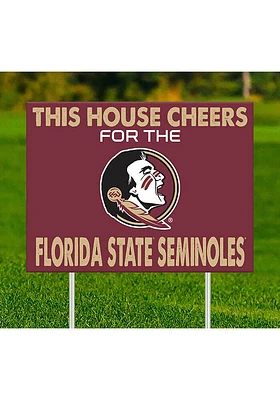 Florida State Seminoles This House Cheers For Yard Sign - Maroon
