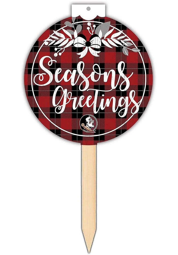 Florida State Seminoles Seasons Greetings Sign - Maroon