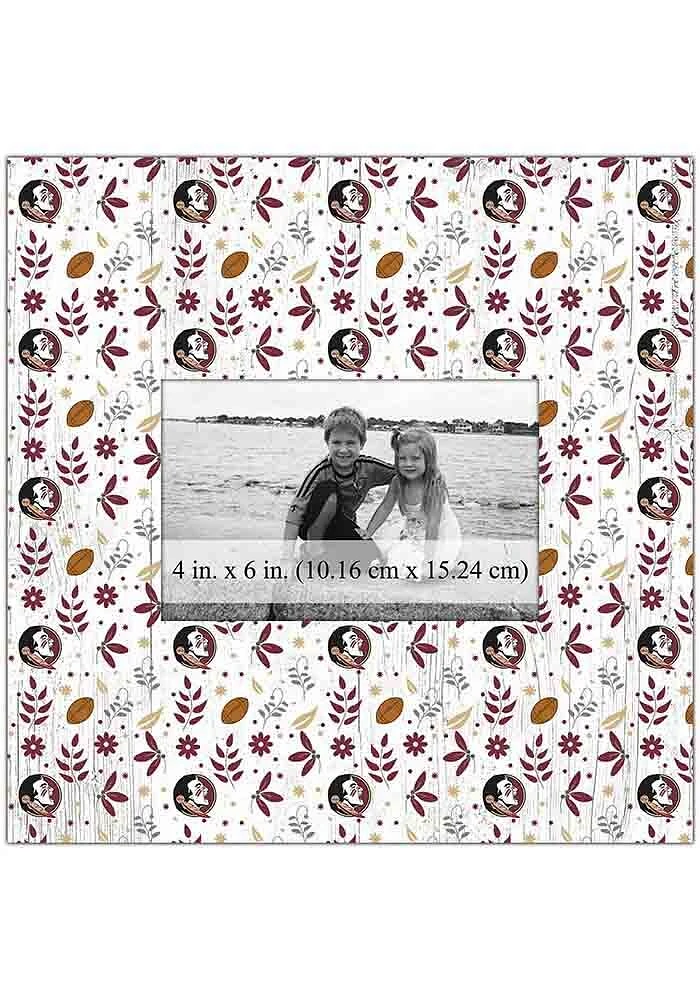 Florida State Seminoles Floral Pattern Picture Frame - Maroon