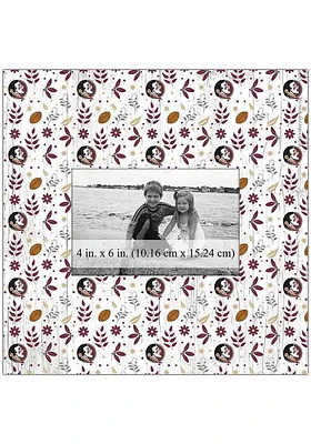 Florida State Seminoles Floral Pattern Picture Frame - Maroon
