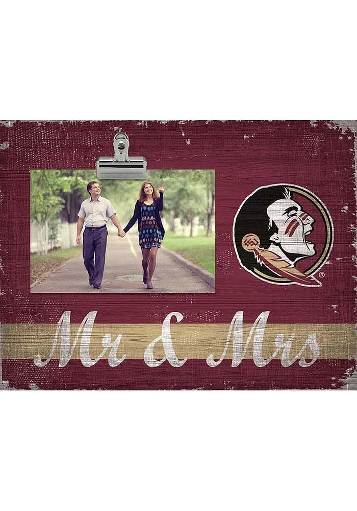 Florida State Seminoles Mr and Mrs Clip Picture Frame - Maroon