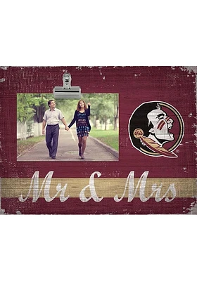 Florida State Seminoles Mr and Mrs Clip Picture Frame - Maroon