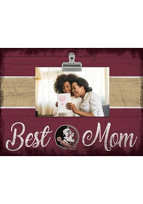 Florida State Seminoles Best Mom Clip Picture Frame - Maroon