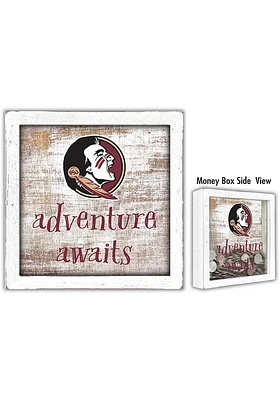 Florida State Seminoles Adventure Awaits Box Sign - Maroon