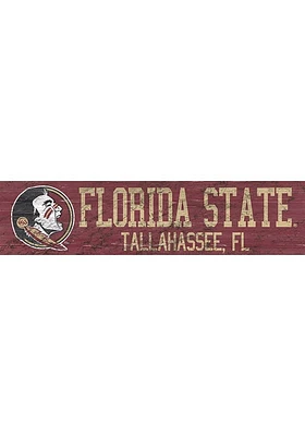 Florida State Seminoles 6x24 Sign - Maroon