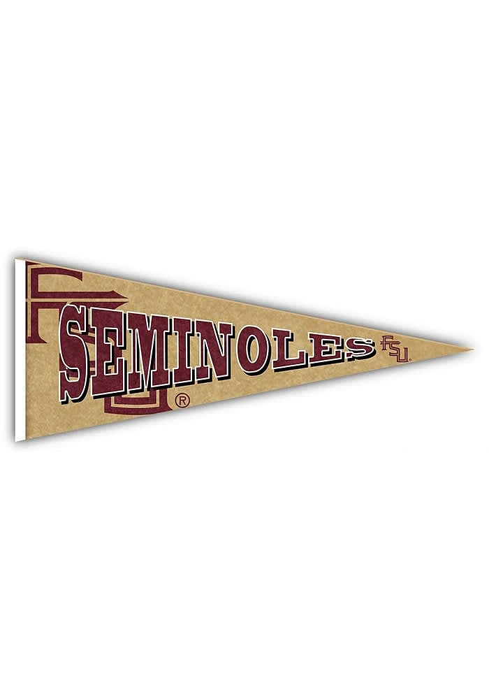 Florida State Seminoles Wood Pennant Sign - Maroon