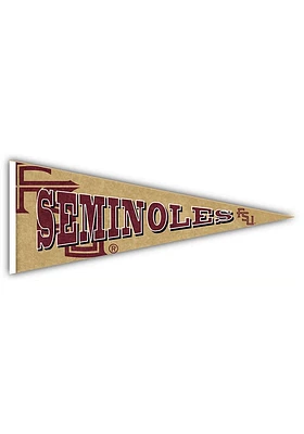 Florida State Seminoles Wood Pennant Sign - Maroon