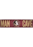 Florida State Seminoles Man Cave 6x24 Sign - Maroon